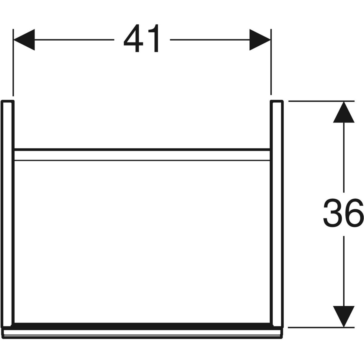 GE Acanto Unterschrank f. HWB, m. 1 Tür 44,5x53,5x37,5cm, schwarz