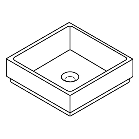 GROHE Aufsatzschale Cube Keramik 39482 40cm PureGuard alpinweiß