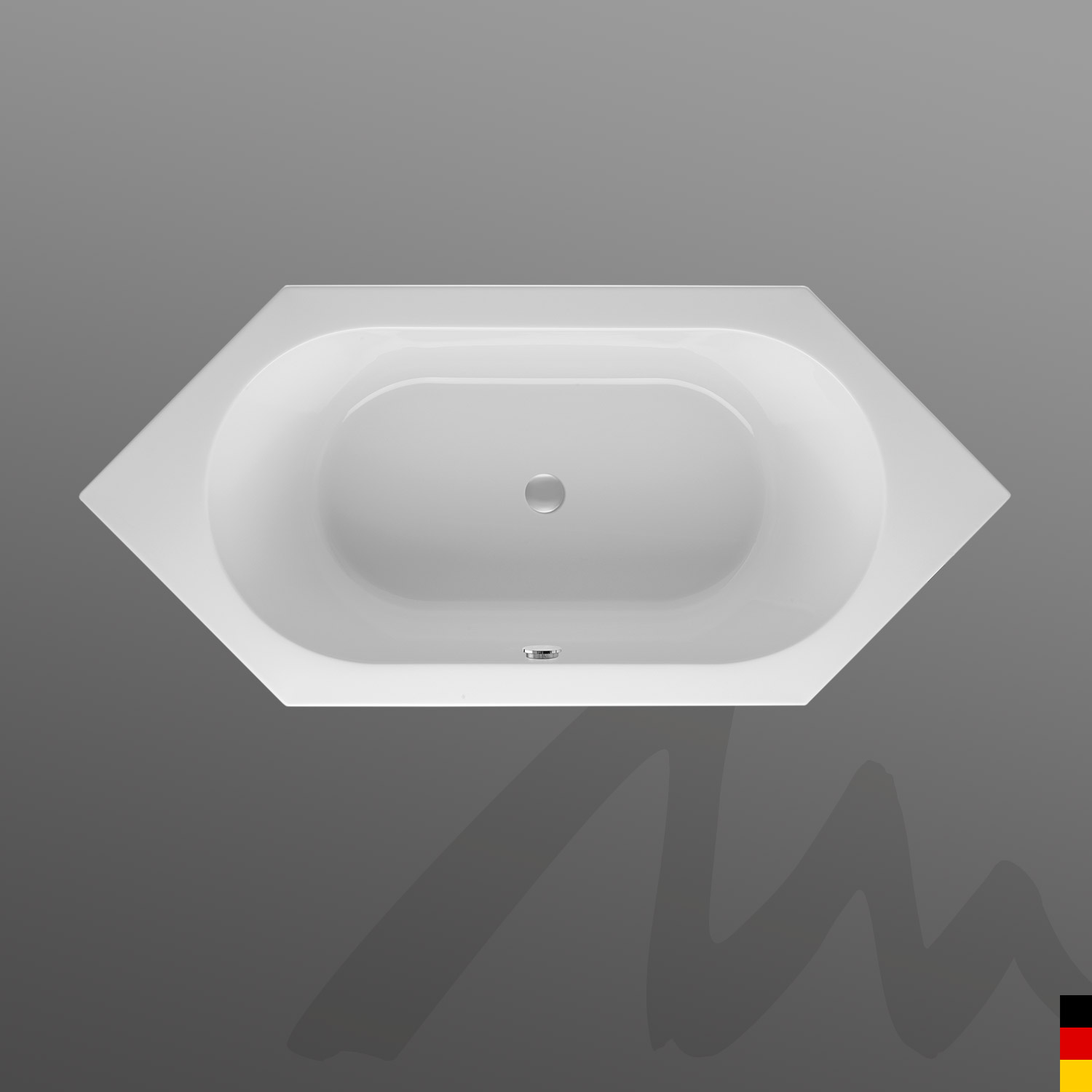 Mauersberger Badewanne 6-Eck Ovata 190/85  190x85x45cm  Farbe:Farbgr.3