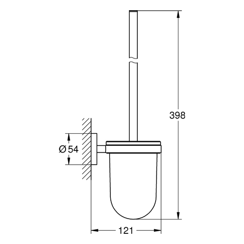 GROHE Toilettenbürstengarnitur Essentials 40374_1 hard graphite