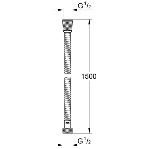 GROHE Brauseschlauch Relexaflex Metall Longlife 28143 1500mm chrom