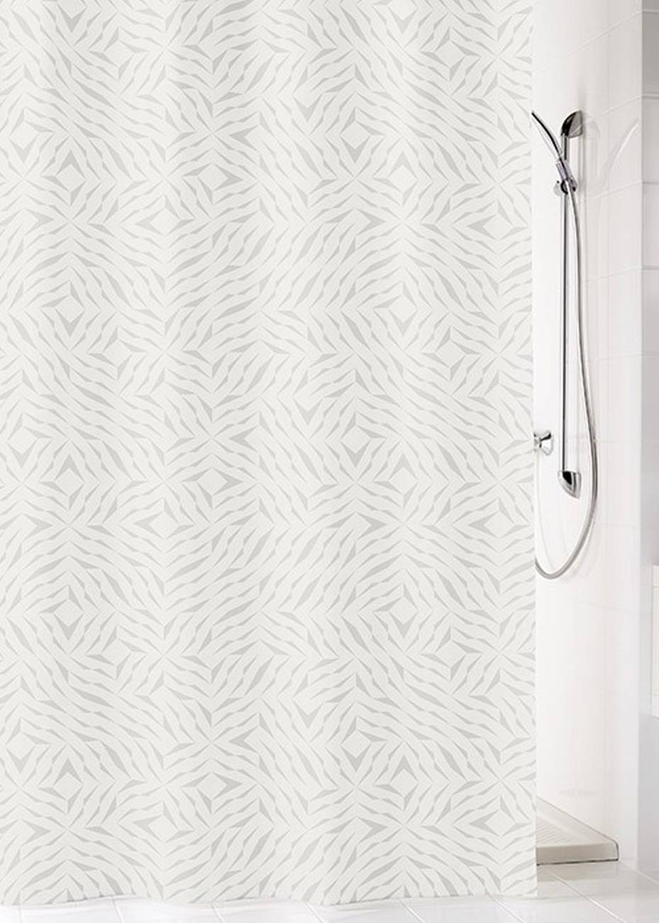 Duschvorhang Style 100 % Polyester Silbergrau 180x200 cm