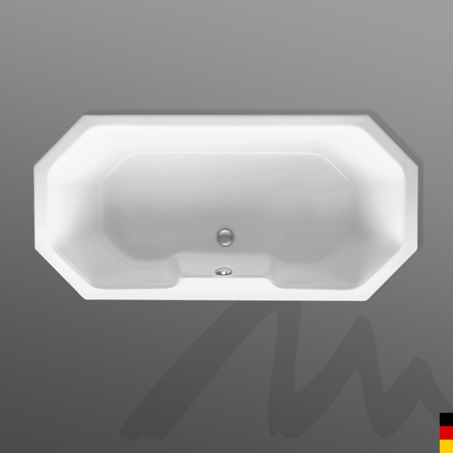 Mauersberger Badewanne 6-Eck Grandis 175/85  175x85x42cm  Farbe:weiß