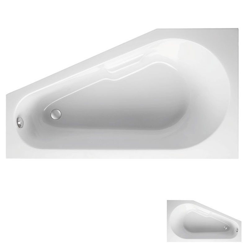 Mauersberger Badewanne Kompaktform Stricta 160/80 Ausführung links  160x80x44cm  Farbe:weiß