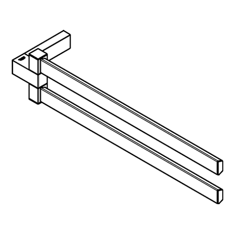 GROHE Doppel-Handtuchhalter Selection Cube 40768 Metall 2-armig 400mm chrom