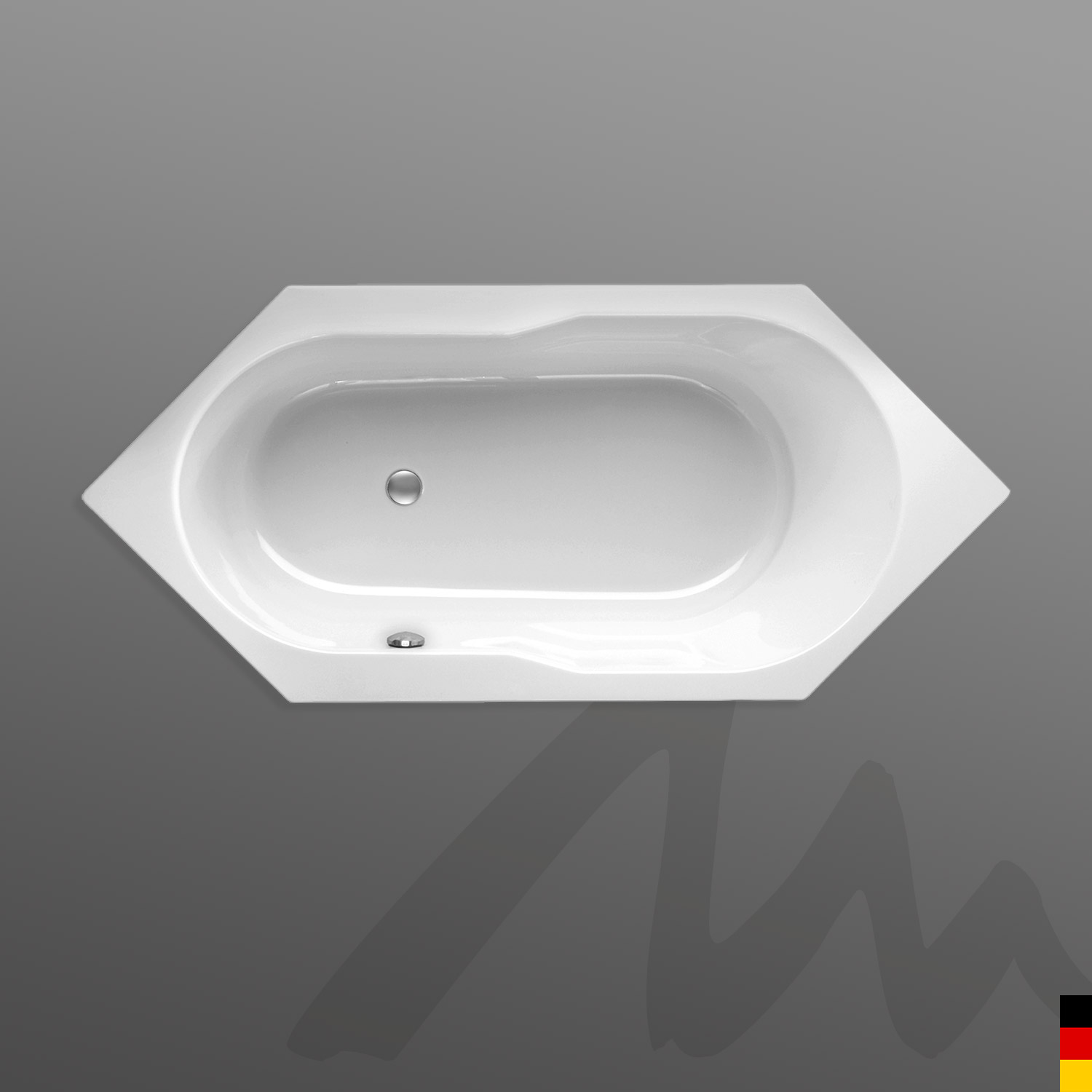 Mauersberger Badewanne 6-Eck Oleca 190/85  190x85x43  Farbe:weiß