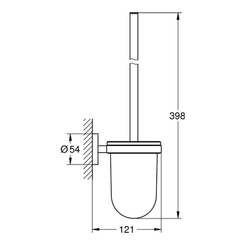 GROHE Toilettenbürstengarnitur Essentials 40374_1 Wandmontage chrom