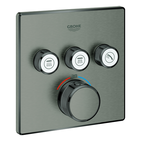 GROHE Thermostat Grohtherm SmartControl 29126 eckig FMS 3 ASV hard graphite geb.