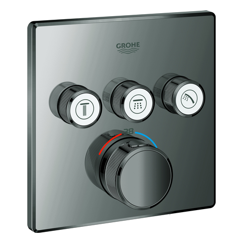 GROHE Thermostat Grohtherm SmartControl 29126 eckig FMS 3 ASV hard graphite