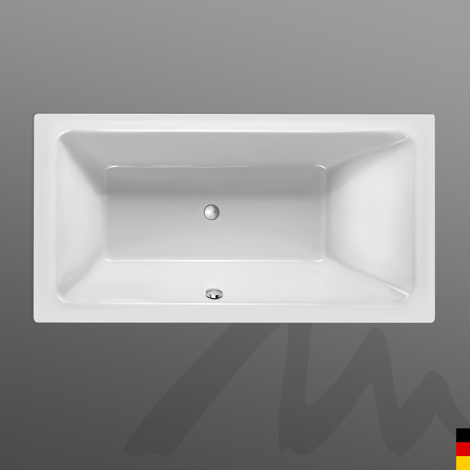Mauersberger Badewanne Rechteck Convexa 190/100  190x100x45  Farbe:weiß