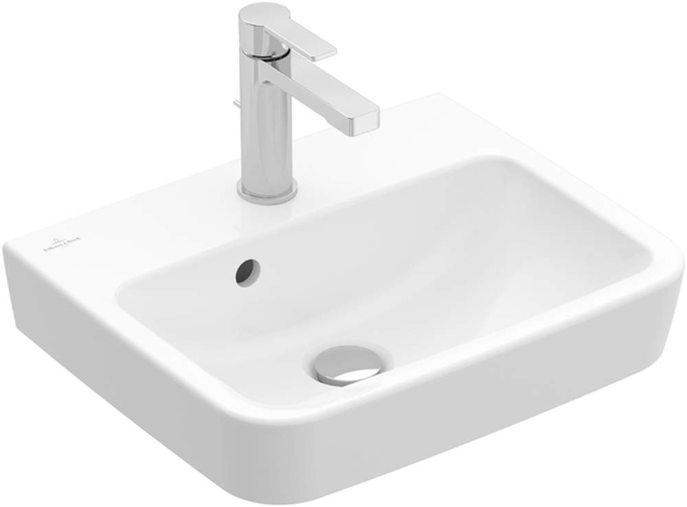 VB Handwaschbecken O.novo 500x370 mm mit Überlauf ohne Hahnloch mit Beschichtung