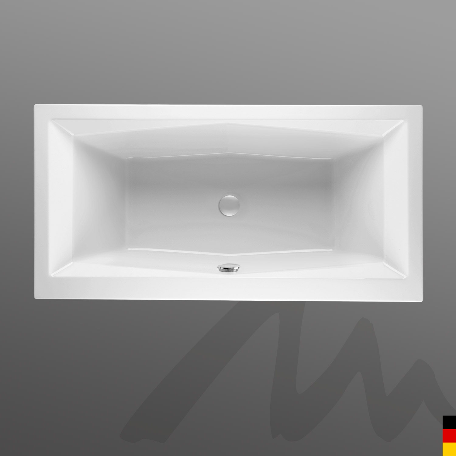 Mauersberger Badewanne Rechteck Duoformis 180/90  180x90x48cm  Farbe:weiß