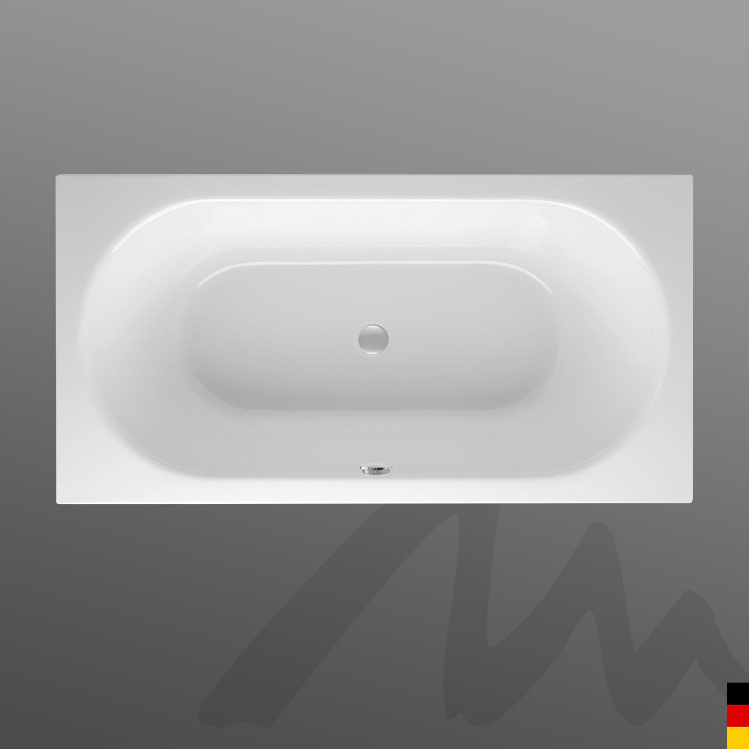 Mauersberger Badewanne Rechteck Ausana 190/95 duo  190x95x46cm  Farbe:weiß
