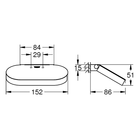GROHE WC-Papierhalter Selection 41069 mit Deckel chrom