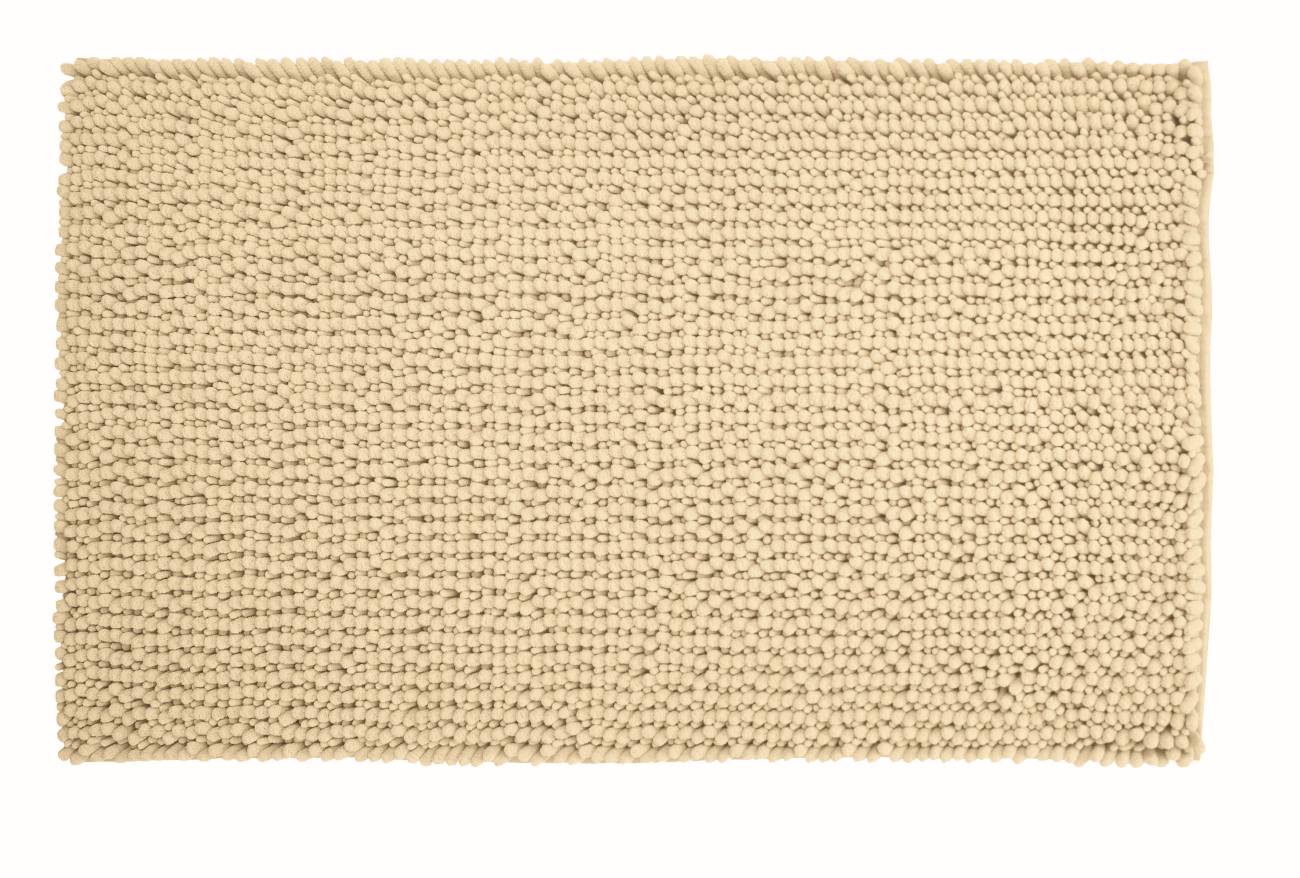 Badteppich Stella 100 % Polyester Sandbeige 50x 60 cm