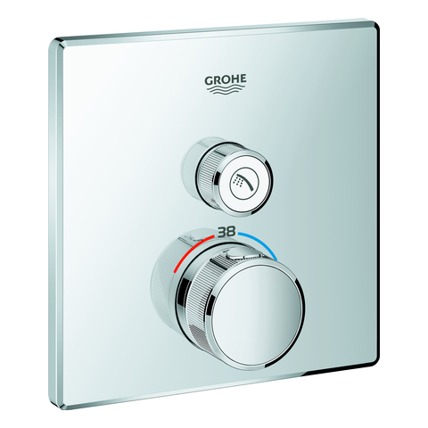 GROHE Thermostat Grohtherm SmartControl 29123 eckig FMS ein Absperrventil chrom