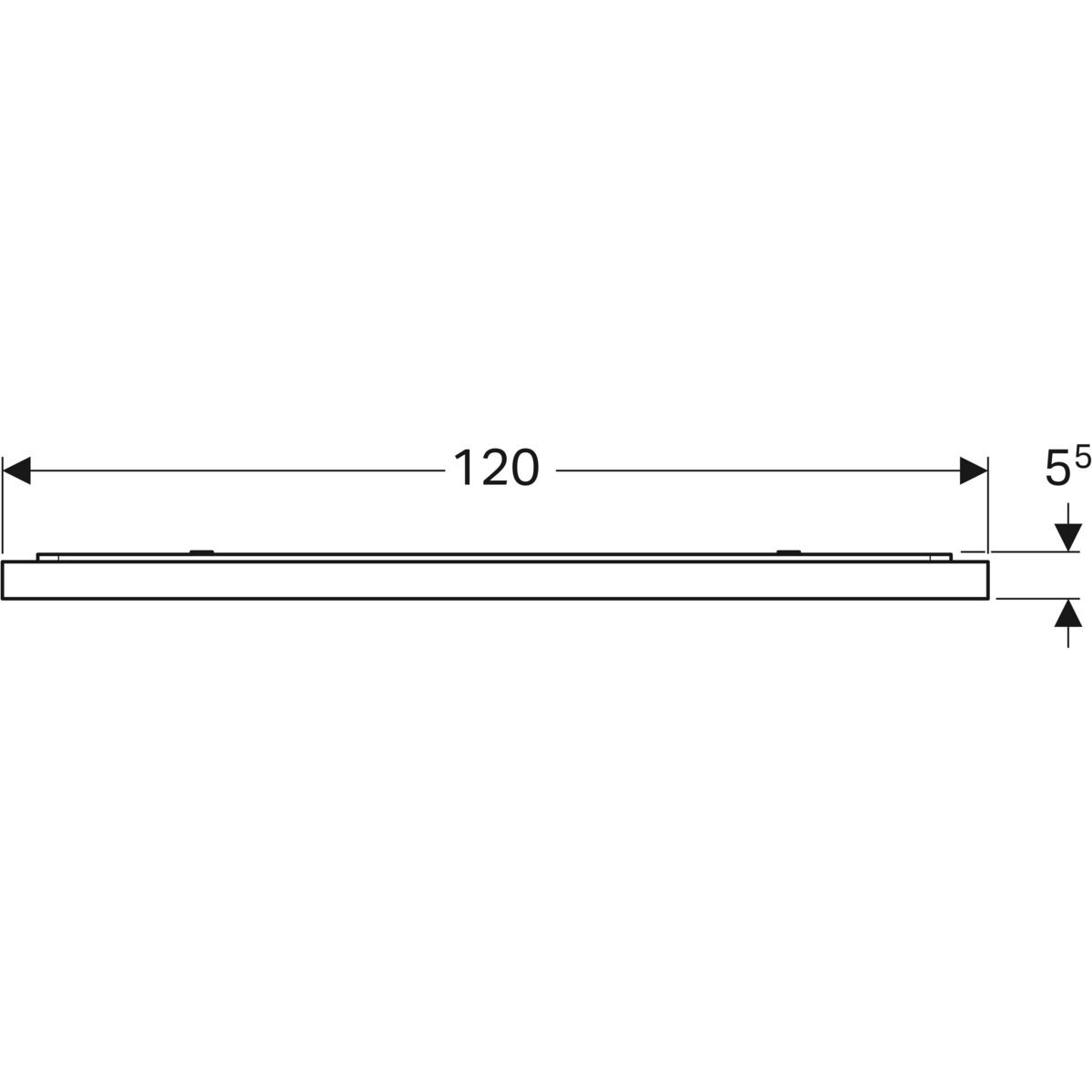 GE Xeno2 Lichtspiegel mit direkter und indirekter Beleuchtung, 120x71x5,5cm