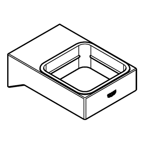 GROHE Halter Selection Cube 40865 für Glas/Seifenschale/-spender chrom