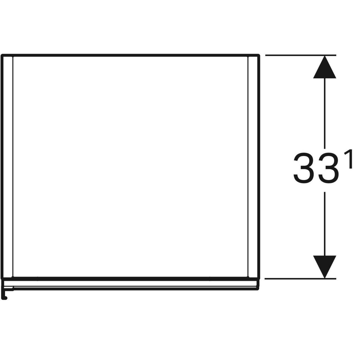 GE Acanto Hochschrank mit zwei Türen 38x173x36cm, weiß