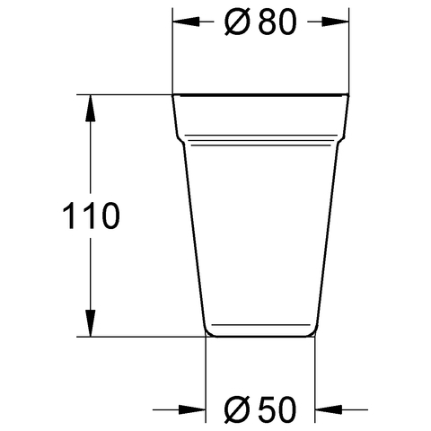 GROHE Glas F1 40078 ohne Halter für Glashalter 40076
