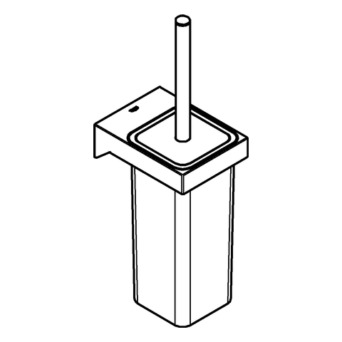 GROHE WC-Bürstengarnitur Selection Cube 40857 Glas/Metall Wandmontage chrom