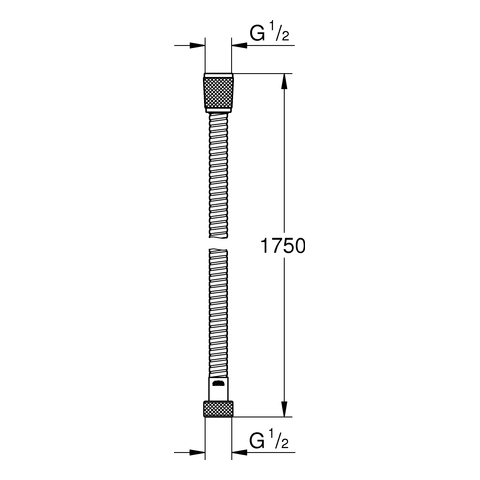 GROHE Brauseschlauch Relexaflex 28154 1/2"x1/2 1750mm silk metal
