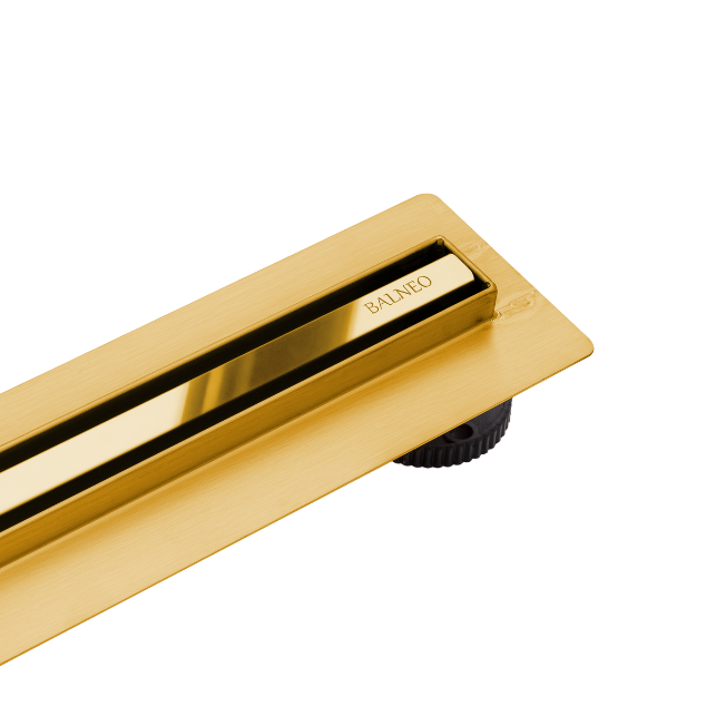 Duschrinne Slim & Low ProLine Mirror Gold Linearer Ablauf 80 cm spiegelgold