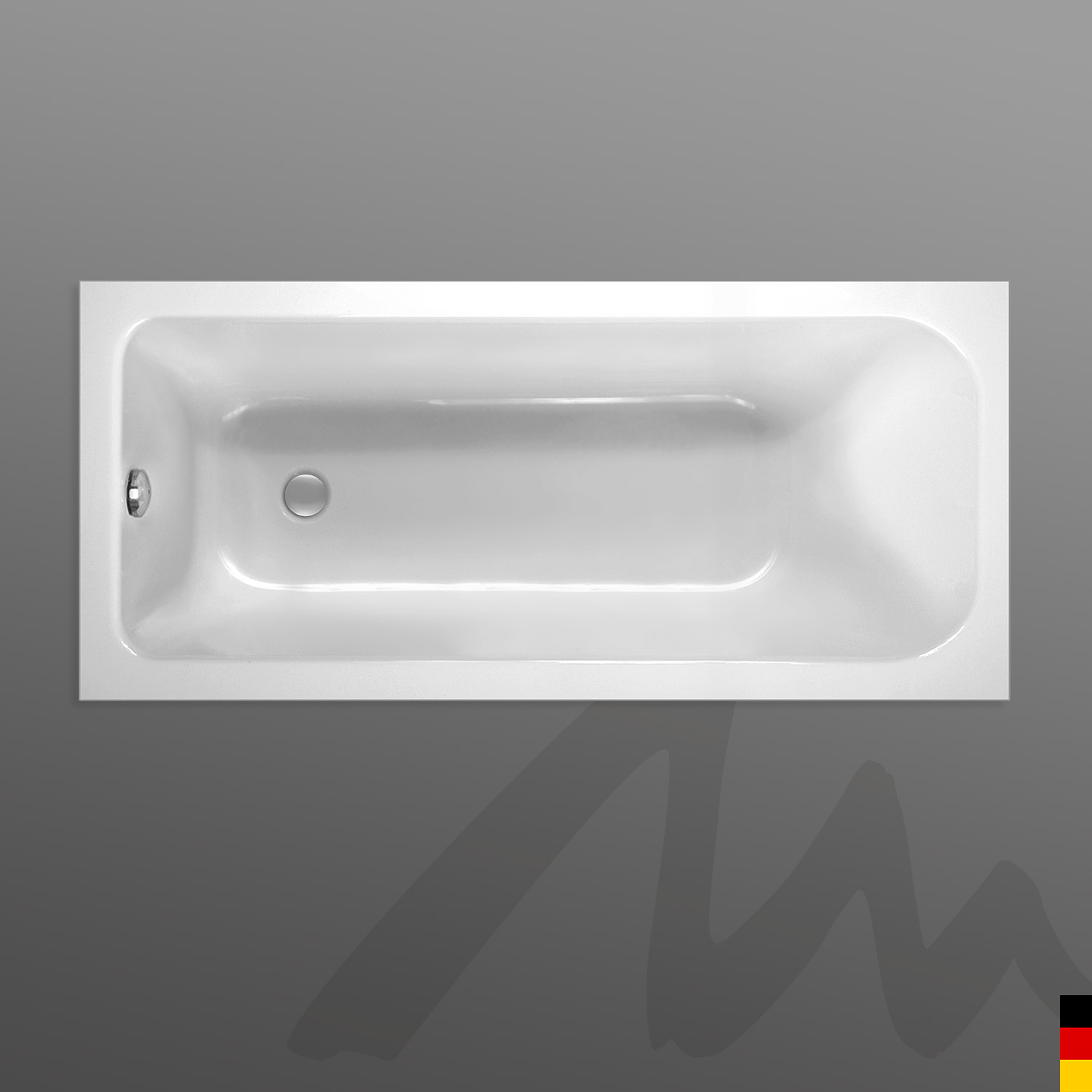 Mauersberger Badewanne Rechteck Caudex 180/80  180x80x50  Farbe:weiß