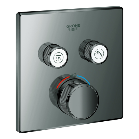 GROHE Thermostat Grohtherm SmartControl 29124 eckig FMS 2 ASV hard graphite
