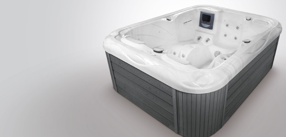 Deluxe Whirlpool Paket "Mars" Stearling Silver Grau Premium Isolierung 3,5cm  +399€ inkl. Web-Module +170€ Plug & Play 230V Steckdose 1x16A Heizung 2KW ohne Entladung