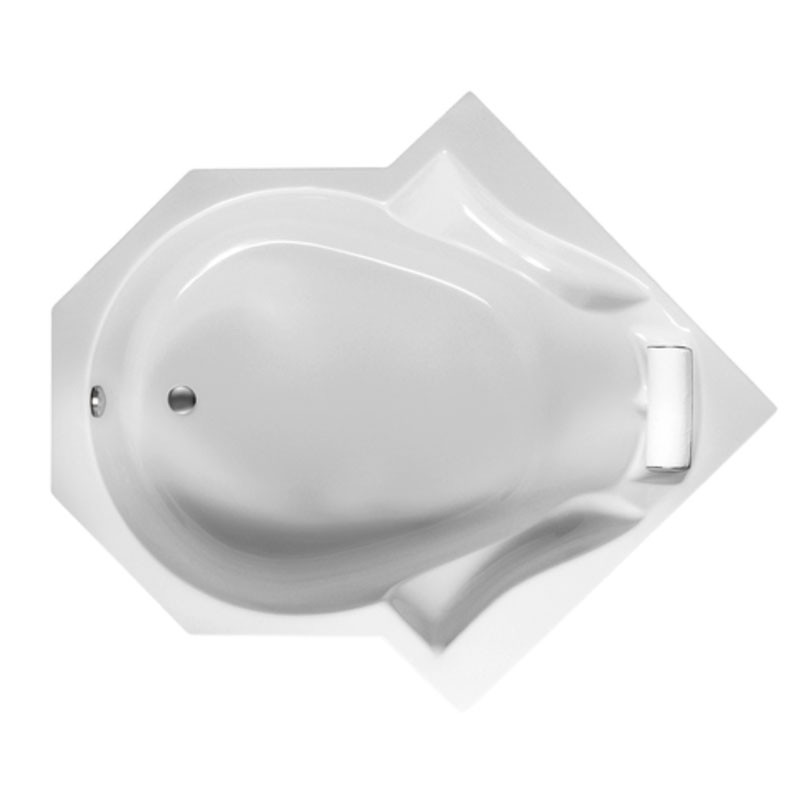 Mauersberger Badewanne Großraum Venosa 185/160  185x160x48  Farbe:weiß Weiß Whirlsystem Therapie Rücken/Fuss ohne Wish-Farblicht Therapie - 2 LED-Scheinwerfer