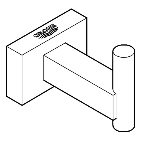 GROHE Bademantelhaken Essentials Cube 40511_1 Metall chrom
