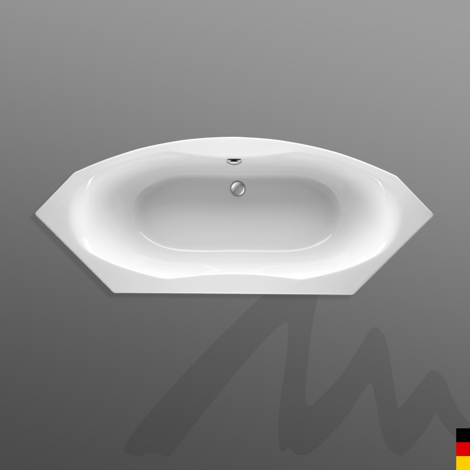 Mauersberger Badewanne Eck Arista 201/80  201x80x43cm  Farbe:weiß