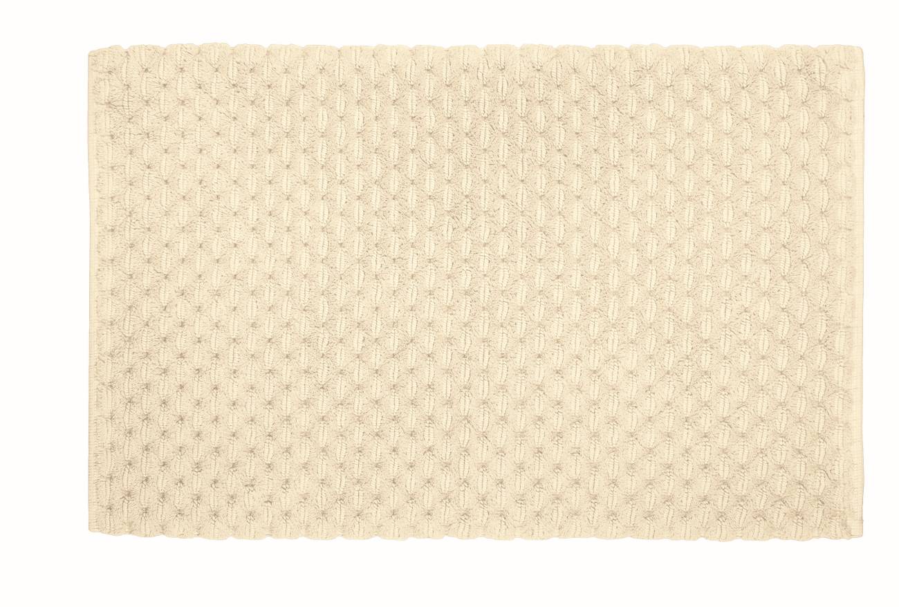 Badteppich Santiago 100 % Baumwolle Natur 50x 60 cm