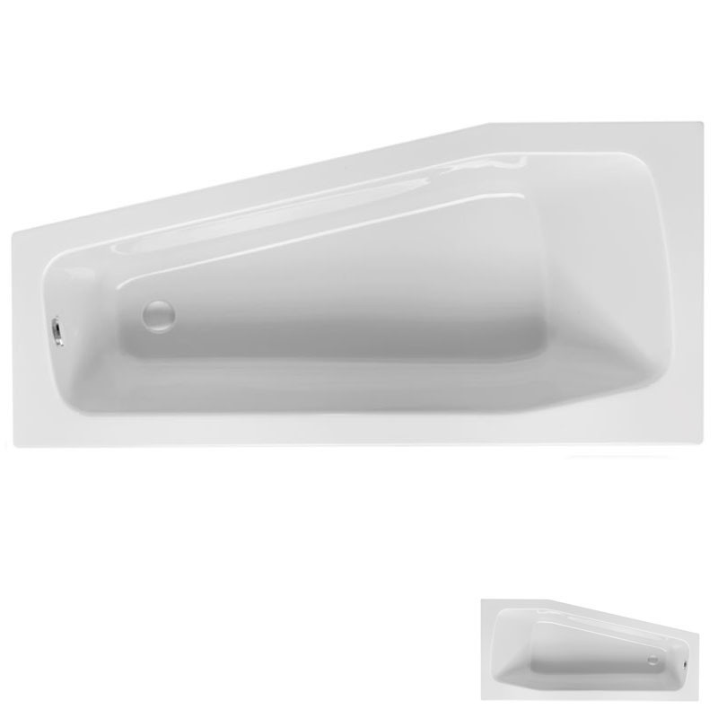 Mauersberger Badewanne Kompaktform Globosa 170/70  Ausführung rechts  Farbe:weiß Rechts Whirlsystem Energy Komfort Wish-Farblicht Therapie - 4 LED-Scheinwerfer