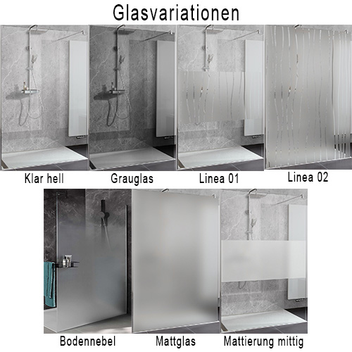 HSK Atelier Plan Eckeinstieg, 4-teilig, 100 x 100 x 200 cm Edelglas (einfach) Grauglas chromoptik Stangengriff 164 mm