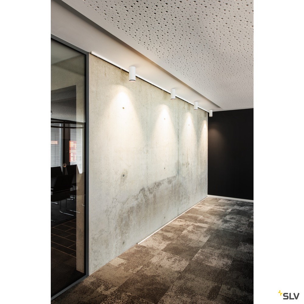 NUMINOS® CL DALI L, Indoor LED Deckenaufbauleuchte weiß/schwarz 4000K 60° weiß