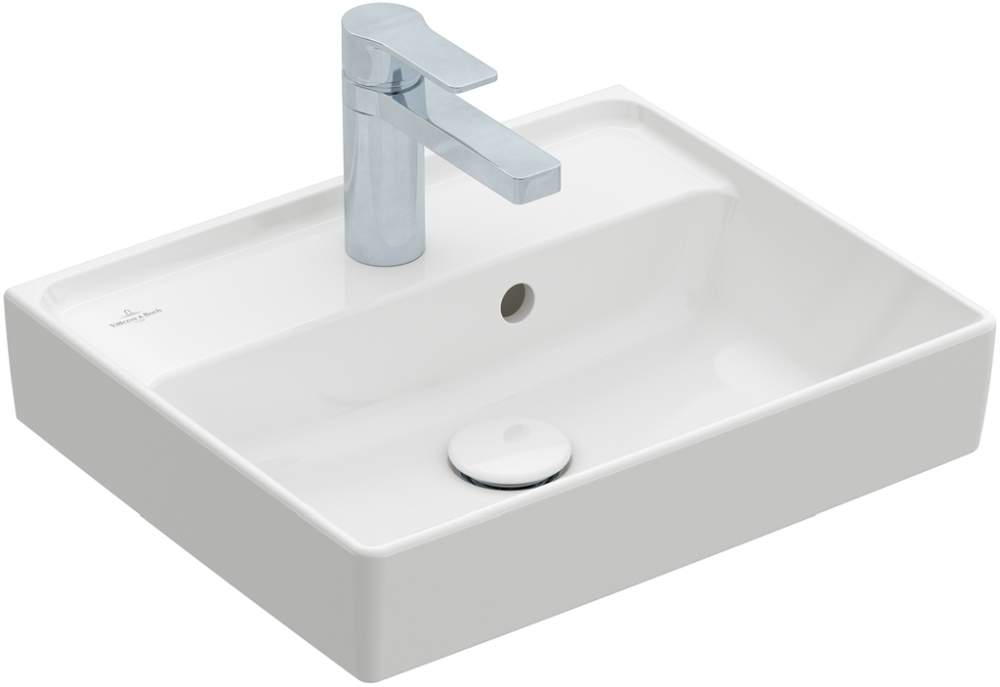 VB Handwaschbecken Collaro 450x370mm Rechteck 1HL. ohne Überlauf Weiß Alpin