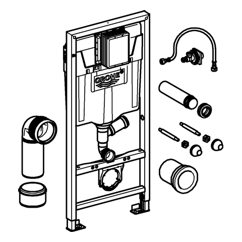 GROHE WC-Element Rapid SL 39002 Spülrohr für externe Geruchsabsaugung