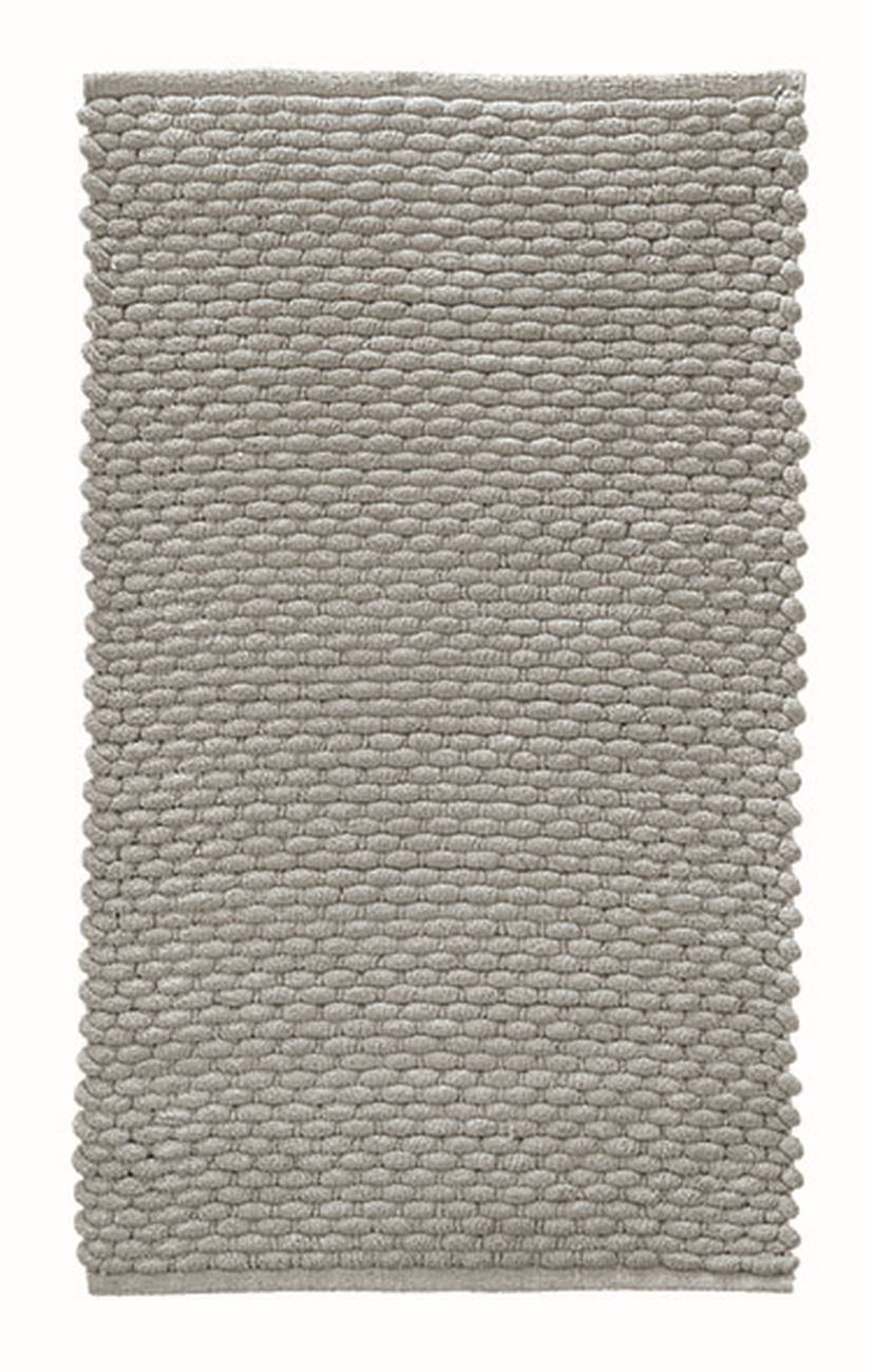 Badteppich Willow 55 % Polyester / 45 % Baumwolle Platin 60x 60 cm