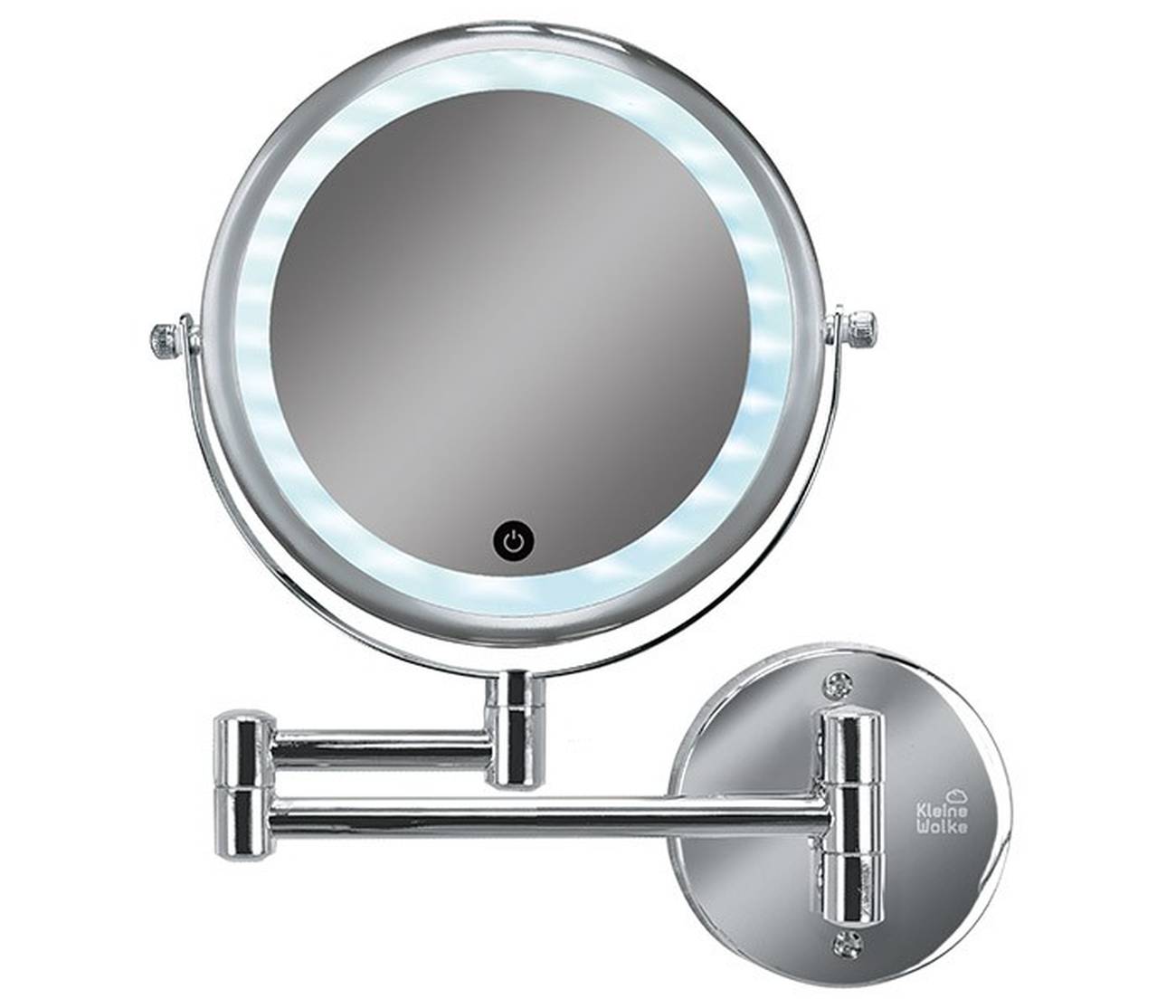 Kosmetikspiegel Lumi Mirror Metall chromiert/Glas/LED Silber Spiegel
