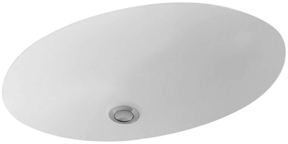 VB Unterbauwaschbecken Evana 520x365mm Oval mit Überlauf Weiß Alpin CeramicPlus