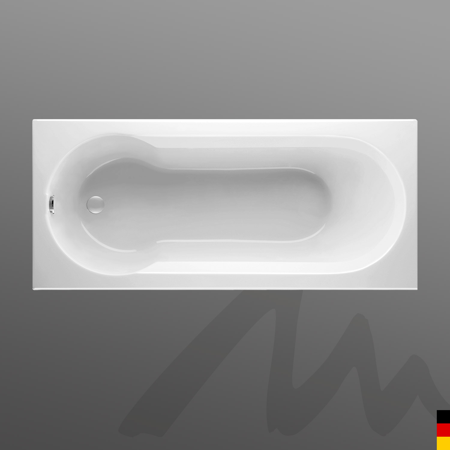 Mauersberger Badewanne Rechteck Idria 170/75  170x75x45  Farbe:weiß