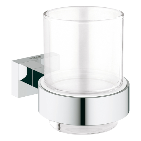 GROHE Glas Essentials Cube 40755_1 mit Halter chrom