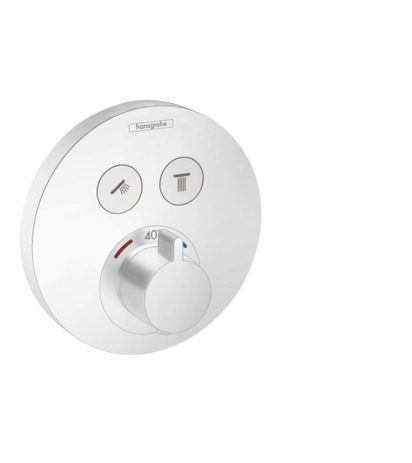 HG Thermostat Unterputz ShowerSelect S Fertigset 2 Verbraucher mattweiss