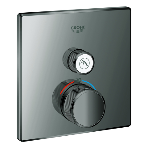 GROHE Thermostat Grohtherm SmartControl 29123 eckig FMS ein ASV hard graphite