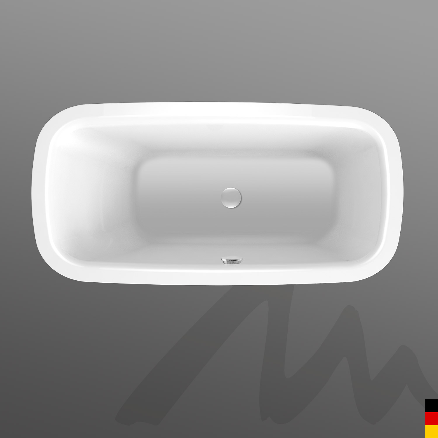 Mauersberger Badewanne Oval Nivalis Oval 180/90 uno  180x90x43cm  Farbe:rein-weiß