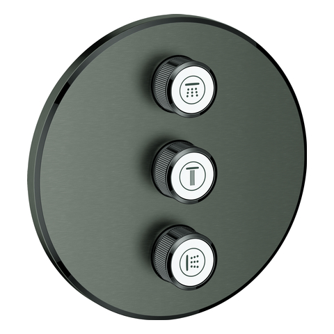 GROHE 3-fach UP-Ventil Grohtherm Smart Control 29122 FMS rd. hard graphite geb.