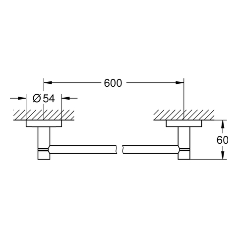 GROHE Badetuchhalter Essentials 40366_1 Metall 600mm chrom